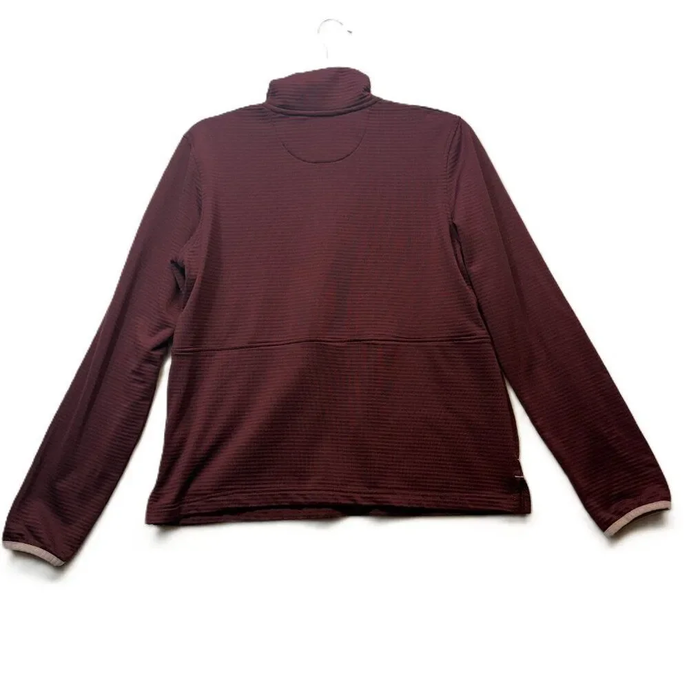 Orvis Quarter Zip Pullover Men’s Maroon Performance Fleece  Outdoor Layer